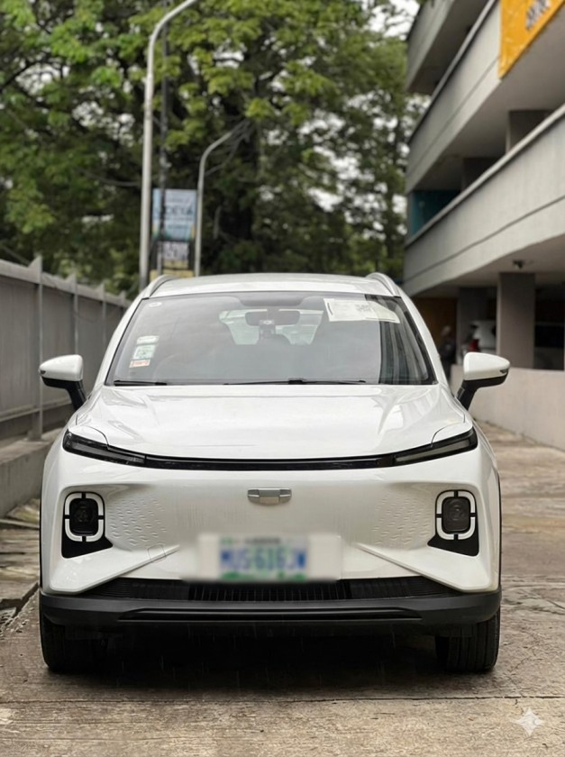 White Electric Vehicle